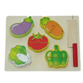 Vegetable Cutout Puzzle | Wooden Educational Fine Motor Skills Learning Toy for Kids