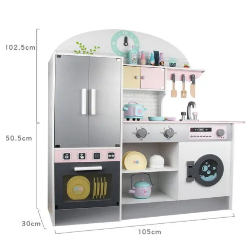 Play House Wisdom Wooden Kitchen Set | Kids Educational Role Play Cooking Toy