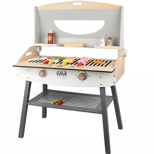 Wooden BBQ Set 47pcs | Kids Pretend Play Barbecue Grill Toy Set