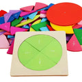 12 Fractions Circles Wooden 78 Pcs | Educational Math Learning Toy for Kids