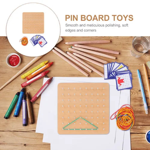 Creative Maths Puzzle Board | Kids Shapes & Fractions Learning Toy
