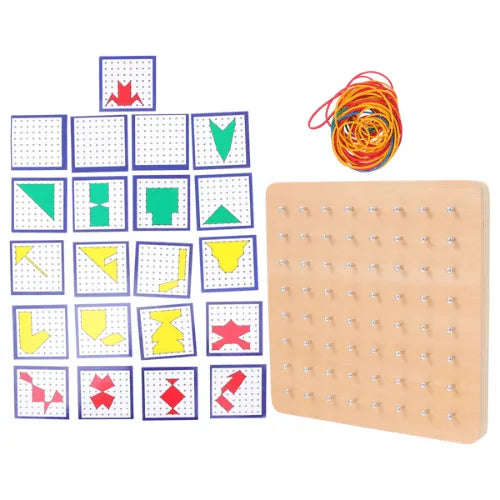 Creative Maths Puzzle Board | Kids Shapes & Fractions Learning Toy
