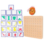 Creative Maths Puzzle Board | Kids Shapes & Fractions Learning Toy