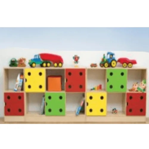 Dice Cabinet with 3 Doors | Wooden Storage Cabinet for Classroom & Home Use