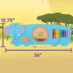 Elephant Activity Wall Panel | Kids Musical Wooden Wall Toy 12M+