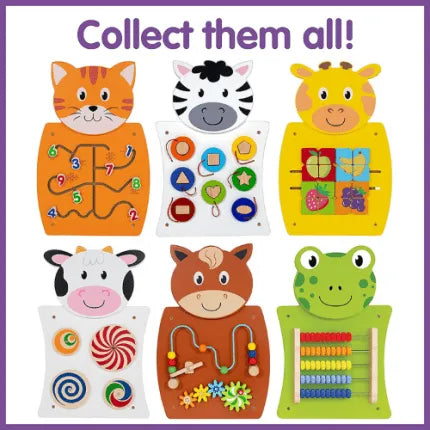 Zebra Activity Wall Panel | Wooden Sensory Learning Wall Toy for Kids