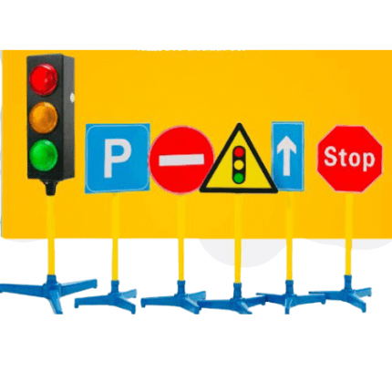 Traffic Signs Set (20 Pcs) | Kids Road Safety Learning Toy with Zebra Crossing & Cones