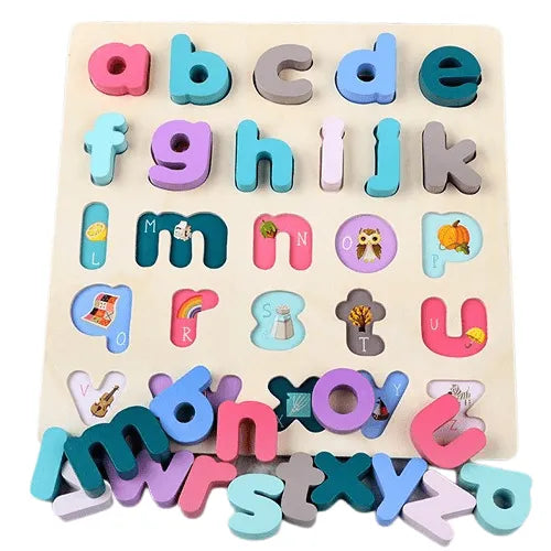 Lower Case Wooden Alphabet Puzzle