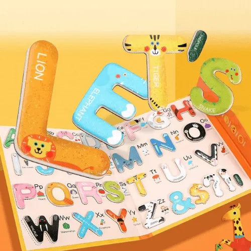 Magnetic Alphabet Book | Kids Montessori Learning Spelling Word Building Toy