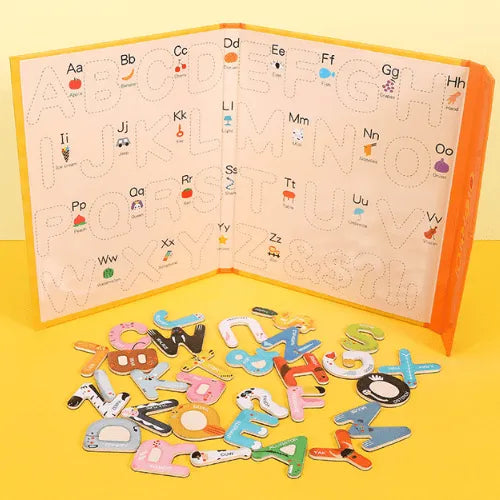 Magnetic Alphabet Book | Kids Montessori Learning Spelling Word Building Toy