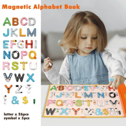 Magnetic Alphabet Book | Kids Montessori Learning Spelling Word Building Toy