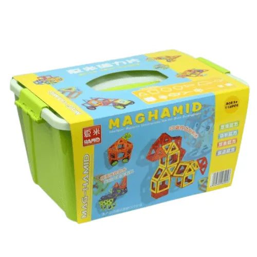 Magnetic Tiles Set, 118 Pcs STEM Educational Building Blocks for Kids,