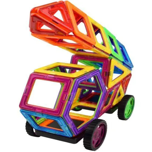 Magnetic Tiles Set, 118 Pcs STEM Educational Building Blocks for Kids,