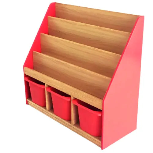 Scholastic Book Shelf | Kids Wooden Book Rack Storage Organizer