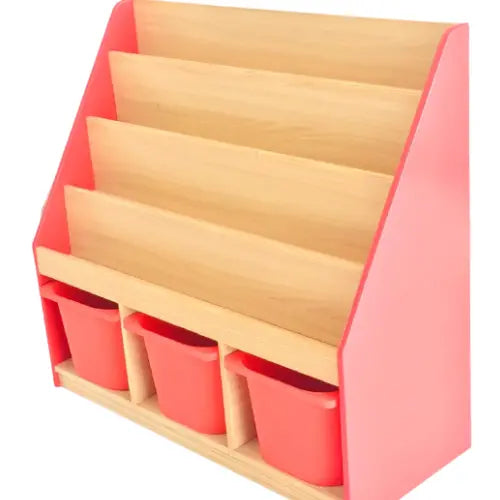 Scholastic Book Shelf | Kids Wooden Book Rack Storage Organizer