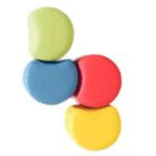 Haya Crescent Leatherite Pouffe Set of 4 | Comfortable Kids Seating Poufs