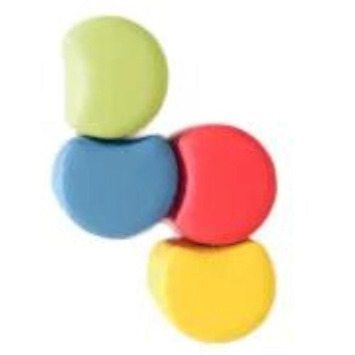 Haya Crescent Leatherite Pouffe Set of 4 | Comfortable Kids Seating Poufs