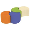 Haya Crescent Leatherite Pouffe Set of 4 | Kids Seating Soft Comfortable Poufs