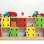 Dice Cabinet with 3 Doors | Wooden Storage Cabinet for Classroom & Home Use