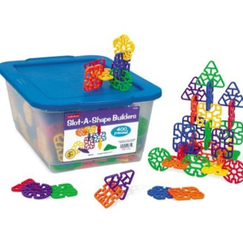 Slot-A-Shape Builders 100 PCS | 3D Construction STEM Building Toy Set