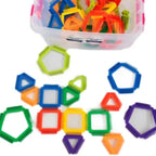 Comby Shape Manipulative 92 PCS | Interlocking STEM Building & Fine Motor Skills Toy