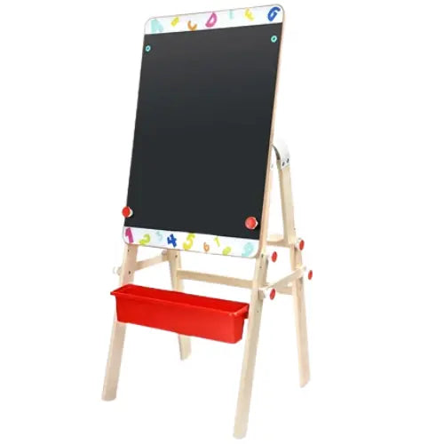 2 in 1 Convertible Easel | Kids Art Table Chalkboard & Whiteboard Easel