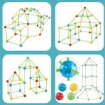3D Tube House Building Blocks Play Set 68 Pcs | Kids Construction STEM Toy
