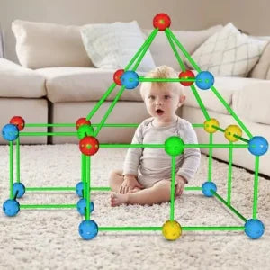 3D Tube House Building Blocks Play Set 68 Pcs | Kids Construction STEM Toy