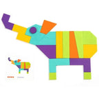 Block Buddies Wooden Shapes Set | Kids Pattern Building & Matching Toy