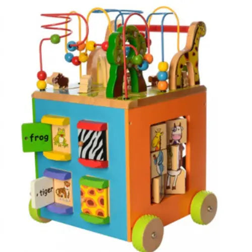Giant Tiger Maze Cube Walker | 5-in-1 Wooden Activity Learning Cube for Kids
