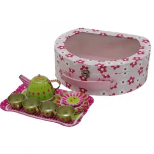 Pop Up Kettle Tea Set | Kids Metallic Kitchen Role Play Cooking Set