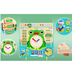 Multi Functional Wooden Calendar Clock | Kids Time Weather Learning Toy
