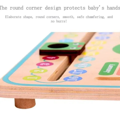 Multi Functional Wooden Calendar Clock | Kids Time Weather Learning Toy