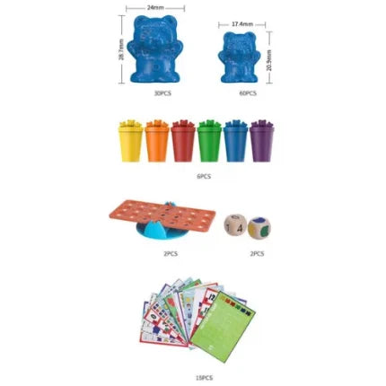 Rainbow Counting Bears with Sorting Cups | STEM Math & Color Learning Toy Set
