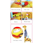 Wooden Activity Puzzle Wall Game Giraffe | Kids Sensory Height Chart Wall Toy