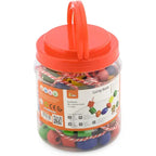 Wooden Lacing Beads Big 30 pcs | Kids Fine Motor Skill Threading Toy Set