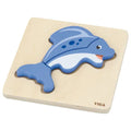 Shape Block Puzzle Fish | Wooden 3 Piece Toddler Learning Puzzle 18+ Months
