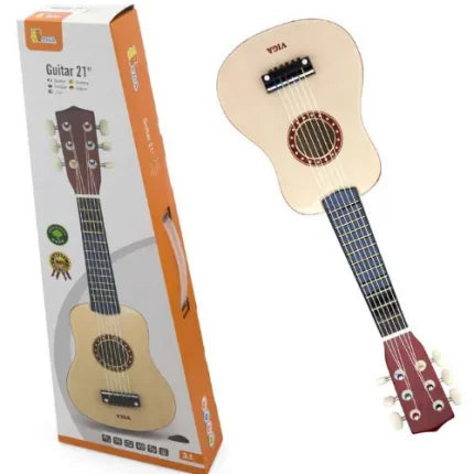 Guitar 21″ Natural | Wooden Kids Musical Guitar VIGA Educational Toy
