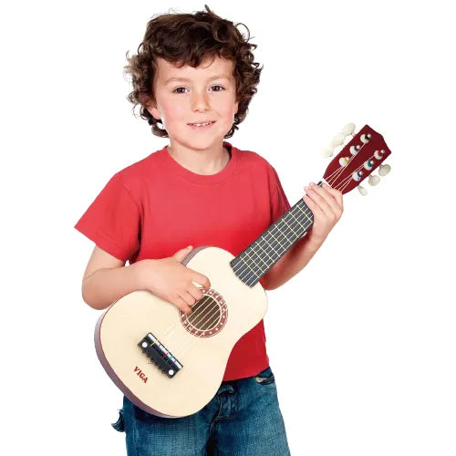 Guitar 21″ Natural | Wooden Kids Musical Guitar VIGA Educational Toy