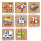 Magnetic Puzzle Block 32pcs Transportation | Kids Wooden Montessori Learning Toy Set