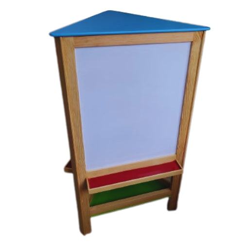 3 Sided Easel Stand | Wooden Colorful Kids Art Easel for Drawing & Learning