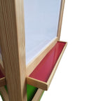 3 Sided Easel Stand | Wooden Colorful Kids Art Easel for Drawing & Learning