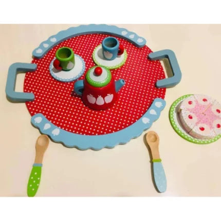 Wooden Cherries Tea Party Set | Kids Kitchen Role Play Juicer & Toaster Toy