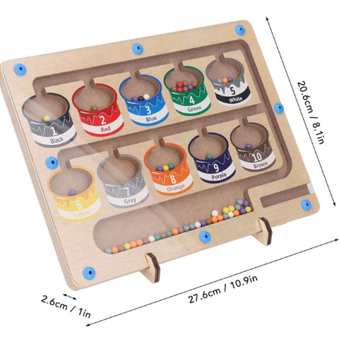 Magnetic Color and Number Maze