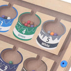 Magnetic Color and Number Maze | Montessori Wooden Learning Toy for Kids