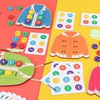 Early Education Clothes Buttons Toy | Kids Fine Motor Skills Learning Board