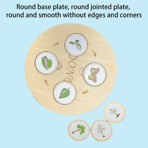 Life Cycle Puzzle Board | Kids Wooden Educational Biology Learning Puzzle Toy