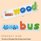 Spelling Game Educational Toy | Wooden Alphabet Word Building Learning Set for Kids
