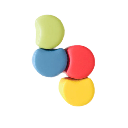 Crescent Leatherite Pouffes & Table Set | Kids Soft Seating Classroom Furniture