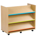 Bubblegum Library Book Trolley | Mobile Double-Sided School Book Storage Unit
